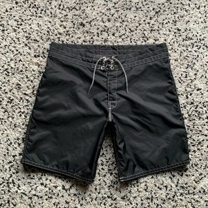 Birdwell Beach Britches Men's Black Surf Board Shorts Size 34 Made in USA
